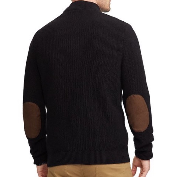 polo sweater with elbow patches